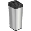 ITouchless Stainless Steel Sliding Lid Sensor Trash Can With AbsorbX Odor Control System, 14 Gal., Silver(IT14SC)