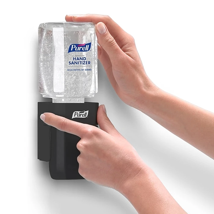 PURELL® ES1 Dispenser Starter Kit, Push-Style Hand Sanitizer Dispenser, 450 ML Gel Refill Included, Graphite (4424-D6) - Image 3
