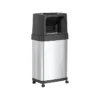 ITouchless Stainless Steel Trash Can With Dual Push Lid, 18-Gallon, Brushed (IT18DPS)