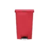 Rubbermaid Slim Jim Step-On Plastic Step Trash Can, 18 Gallon, Red (1883568)