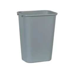 Rubbermaid Indoor Trash Can W/ No Lid, Gray Plastic, 10.25 Gal. (FG295700GRAY)