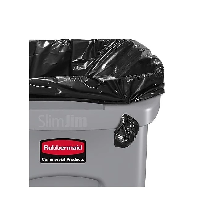 Rubbermaid Slim Jim Vented Rectangular Trash Can Waste Receptacle, 23 Gallons, Gray (FG354060GRAY) - Image 4