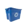 Rubbermaid Commercial Products Plastic Recycling Bin, 14 Gallon, Blue (FG571473BLUE)