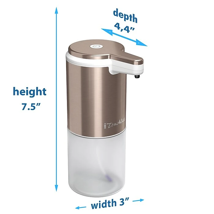 ITouchless Ultraclean Automatic Hand Soap Dispenser, 325 ML, Rose Gold (SFD002G) - Image 6