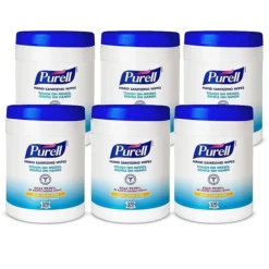 Purell Hand Sanitizing Wipes, Fresh Citrus Scent, 270 Wipes/Carton, 6/Cartons (9113-06)