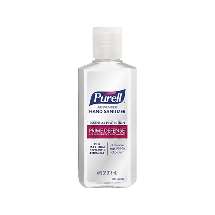 Purell Prime Defense 85% Alcohol Liquid Hand Sanitizer, Clean Scent, 4 Oz. (3199-12-CMR)