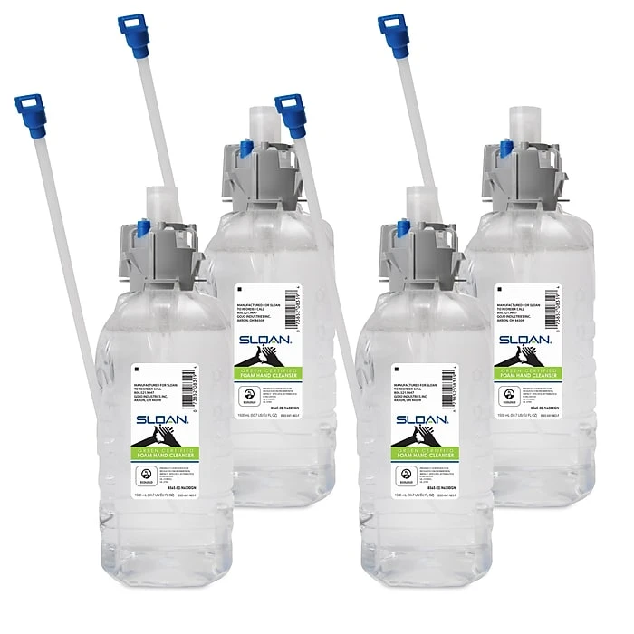 SLOAN Green Certified Foam Hand Cleanser, 1500 ML, 4/Carton (8565-04-N6300GN)