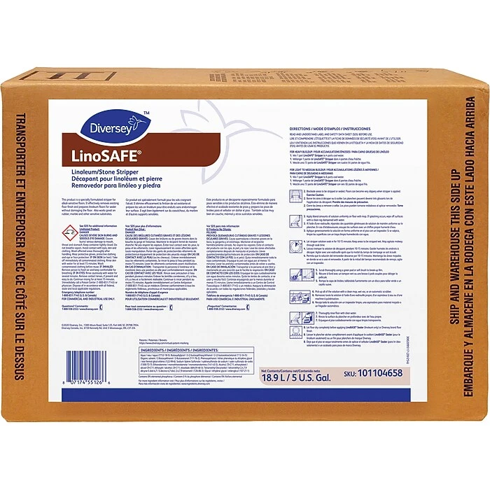 Diversey LinoSAFE Floor Stripper, 5 Gal. (101104658)