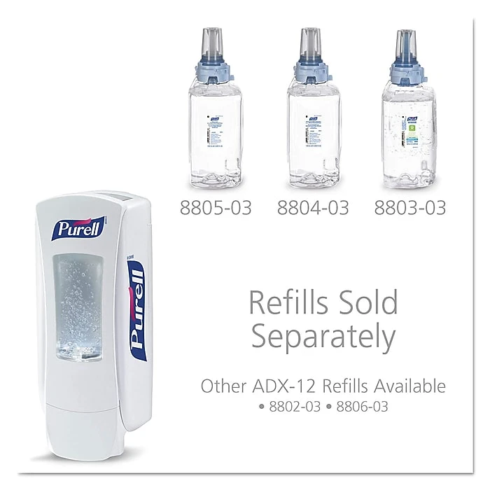 Purell ADX 12 Wall Mounted Hand Sanitizer Dispenser, White (8820-06) - Image 2