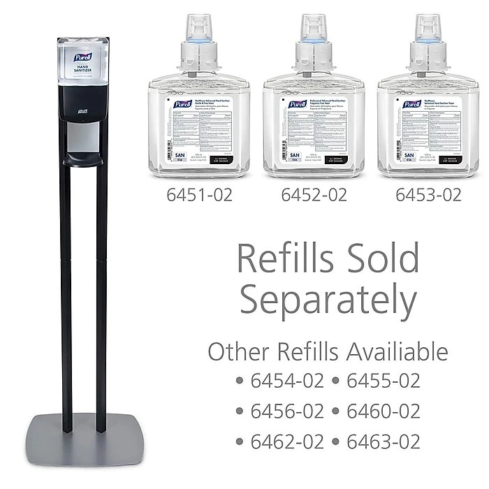 Purell ES 6 Automatic Floor Stand Hand Sanitizer Dispenser, Graphite/Black (7216-DS) - Image 4