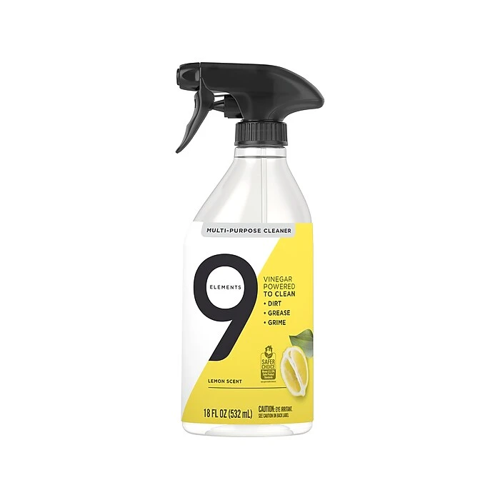 9 Elements Multi-Purpose Cleaner, Lemon Scent, 18 Fl. Oz. (51018)