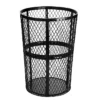 Alpine Industries Outdoor Trash Can, 48 Gallon, Metal Mesh (473-48-BLK)
