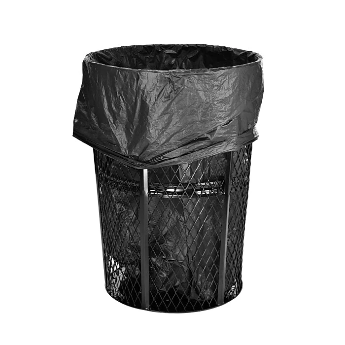 Alpine Industries Outdoor Trash Can, 48 Gallon, Metal Mesh (473-48-BLK) - Image 3