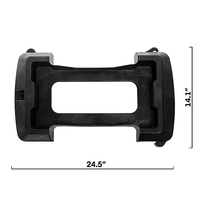 Alpine Industries Rectangular Trash Can Dolly, Black (477-DOLLY) - Image 2