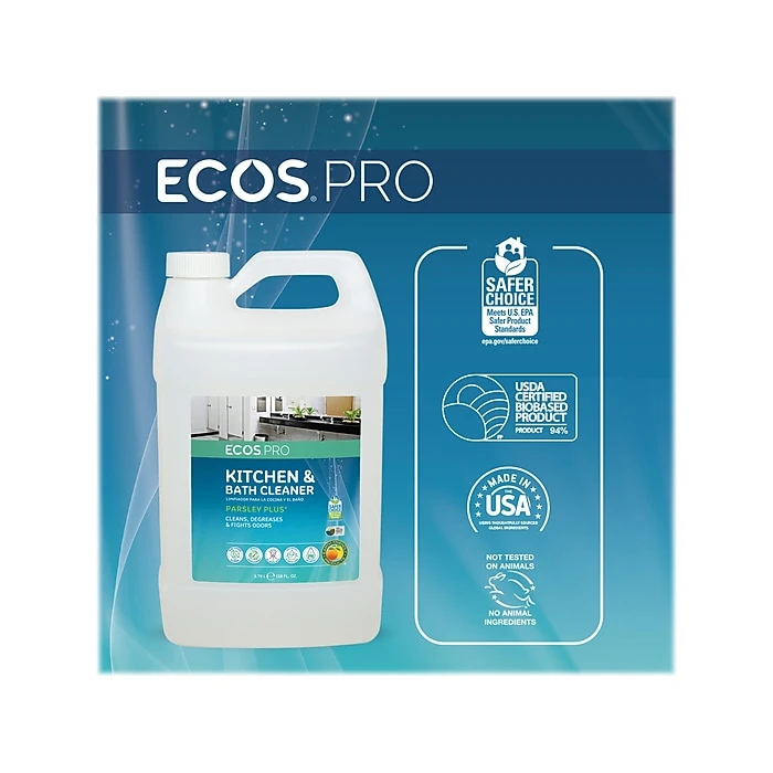ECOS PRO Parsley Plus All-Purpose Kitchen & Bathroom Cleaner, Herbal Scent, 1 Gal. (PL9746/04) - Image 3