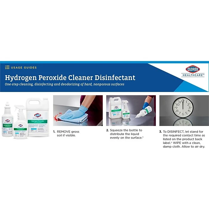 Clorox Healthcare® Hydrogen Peroxide Cleaner Disinfectant Spray, 32 Ounces Each (Pack Of 9) (30828) - Image 7