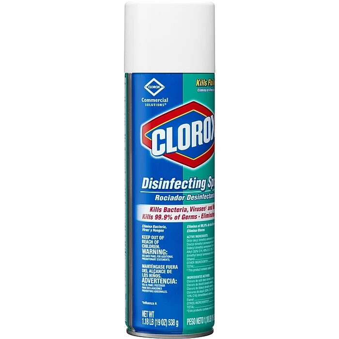 Clorox Commercial Solutions® Clorox® Disinfecting Aerosol Spray, Fresh Scent, 19 Ounces (38504) Packaging May Vary - Image 2
