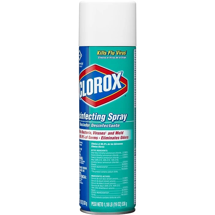 Clorox Commercial Solutions® Clorox® Disinfecting Aerosol Spray, Fresh Scent, 19 Ounces (38504) Packaging May Vary - Image 3