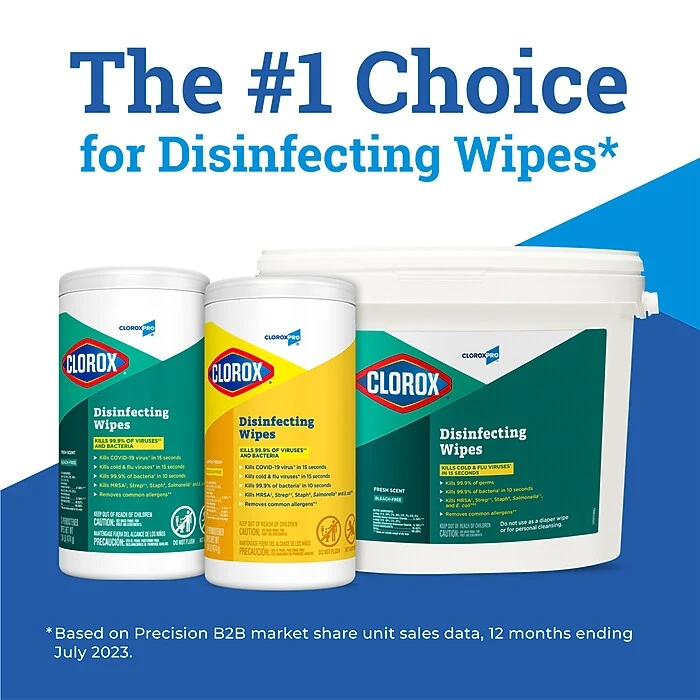 Clorox Commercial Solutions Disinfecting Wipes Refill, Fresh Scent Scent, 700 Wipes/Container (31547) - Image 3