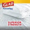 Glad® ForceFlex Tall Kitchen Drawstring Trash Bags – 13 Gallon White Trash Bag, Unscented , 120 Count Each (78564)