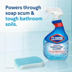 Clorox® Disinfecting Bathroom Cleaner, Bleach Free – 30 Ounce Spray Bottle (08033)
