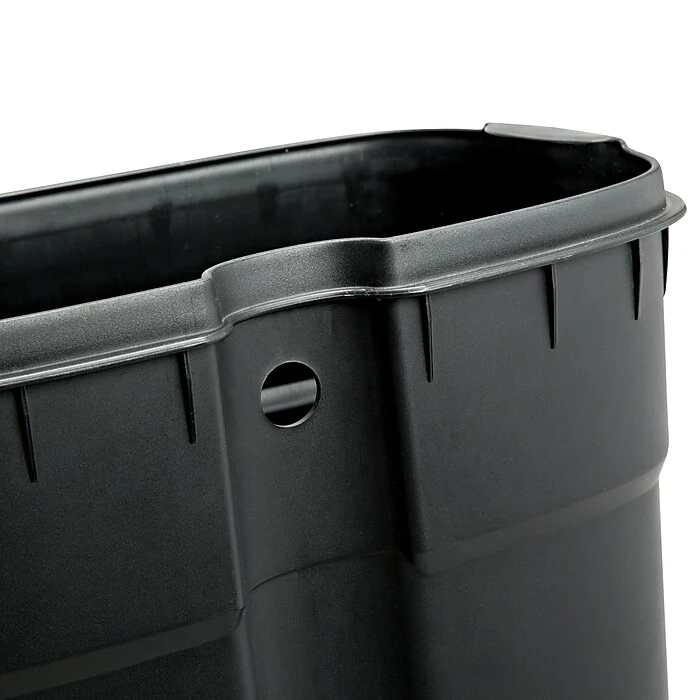 Honey-Can-Do Steel Indoor Trash Can Set With Hinged Lid, 7.92 & 1.32 Gallon, White (TRS-09076) - Image 5