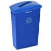 Alpine Industries Recycling Container With Paper Slotted Recycling Lid, Blue (477-R-BLU-PKG3)