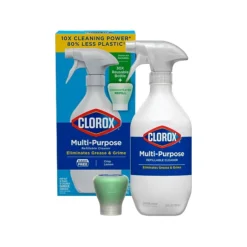 Clorox Multipurpose Degreaser Cleaner Refillable Starter Kit, Crisp Lemon Scent, 1.13 Fl. Oz. (60160)
