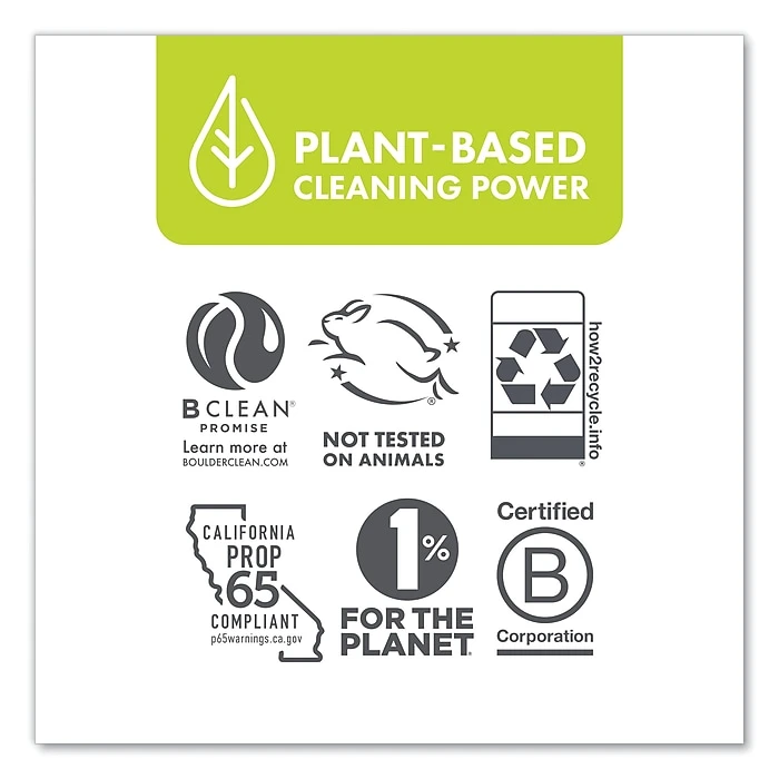 Boulder Clean Disinfectant Cleaner, Lemon Scent, 128 Oz Bottle, 4/Carton - Image 5