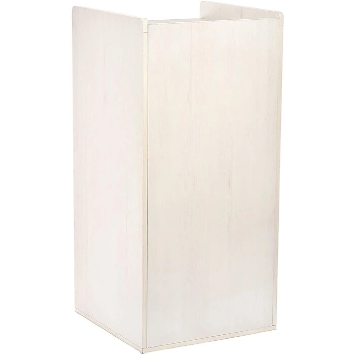 Alpine Industries 40 Gal. White Wood Commercial Tray Top Waste Enclosure Trash Receptacle - Image 2