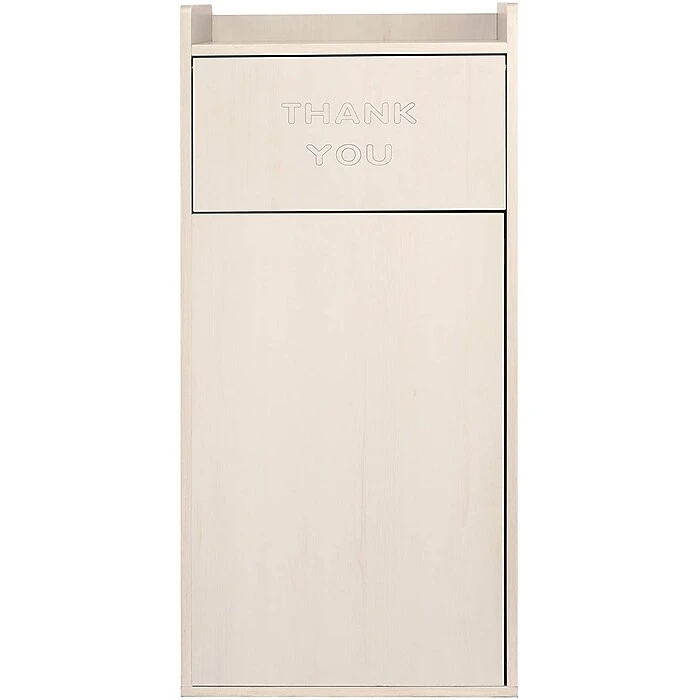 Alpine Industries 40 Gal. White Wood Commercial Tray Top Waste Enclosure Trash Receptacle - Image 7