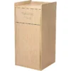 Alpine Industries 40 Gal. Oak Finish Wood Commercial Tray Top Waste Enclosure Trash Receptacle