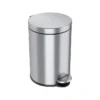 ITouchless SoftStep Round Stainless Steel Step Trash Can With Hinged Lid, 3.17 Gallon (IP03RSS)