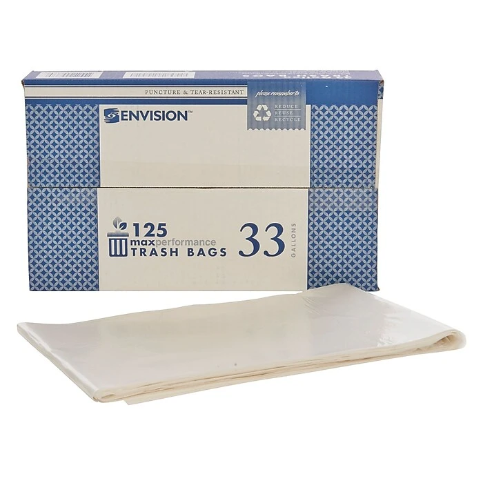 National Industries General Purpose Bags, 33 Gallon, Clear, 39" X 33", 125/Box (8105011839768) - Image 7