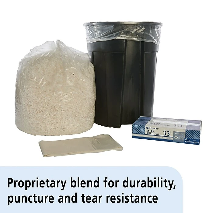 National Industries General Purpose Bags, 33 Gallon, Clear, 39" X 33", 125/Box (8105011839768) - Image 9