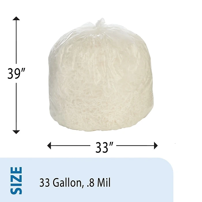 Envision Industries 8105 Extra-Heavy Duty Waste Liners, 33" X 39", 1.5 Mil, 100/Ct, #LD33XH - Image 2