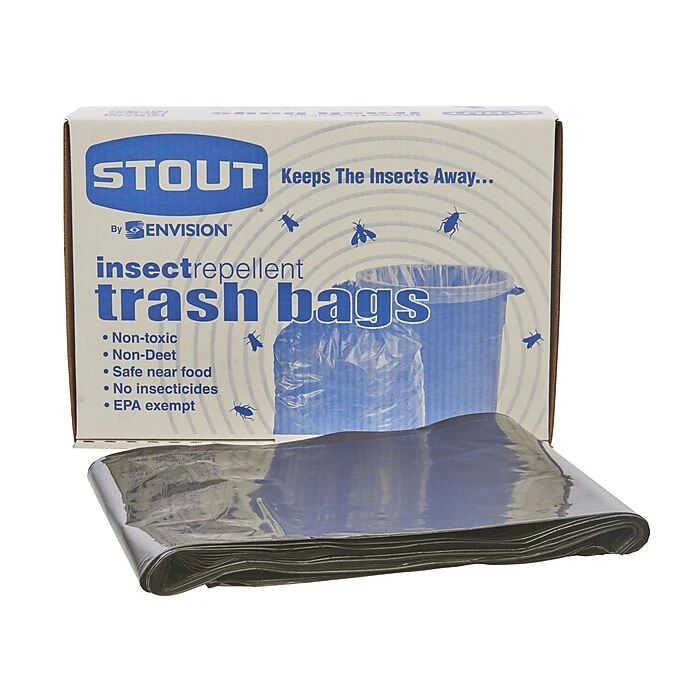 Stout® Insect Repellent Trash Bags, Black, 45 Gallon, 65 Bags/Box - Image 7