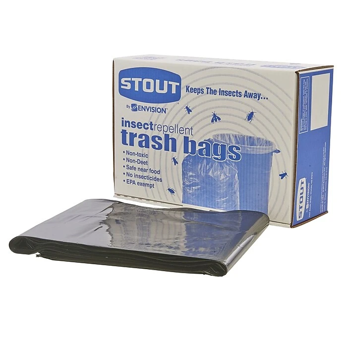 Stout® Insect Repellent Trash Bags, Black, 45 Gallon, 65 Bags/Box - Image 8