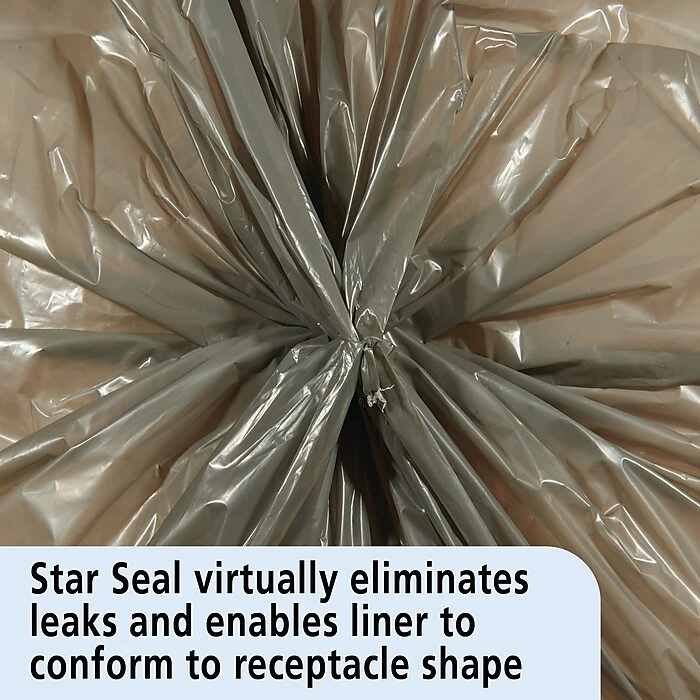 Envision 60 Gallon Trash Bags, Low Density, 1 Mil, 38 X 58, Gray, 10 Bags/Roll, 10 Rolls (L-385810-K) - Image 4