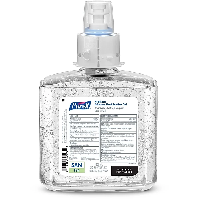 PURELL Advanced Hand Sanitizer Gel Refill For PURELL ES4 Manual Dispenser, Refreshing Gel, 1200 ML, 2/CT (5063-02) - Image 2