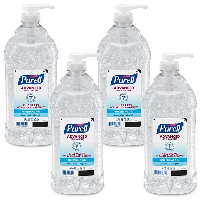 PURELL® Advanced 67.6 Oz. Gel Hand Sanitizer, Clean Scent, 4/Carton (9625-04CT) - Image 6