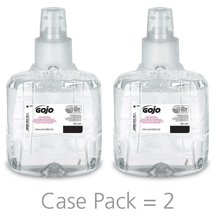 GOJO Clear & Mild Foaming Soap Refill, Unscented, 40.5 Oz., 2/Carton (1911-02) - Image 2