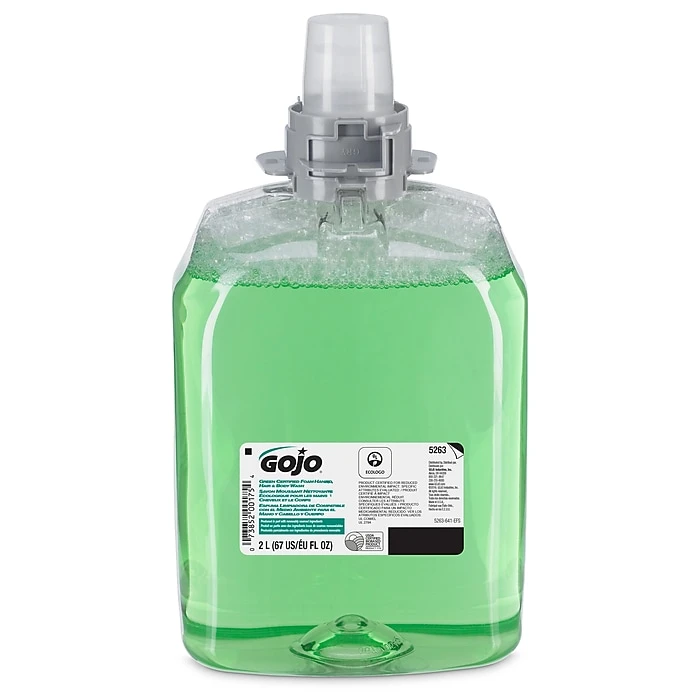 GOJO Green Certified Foaming Soap Refill, Cucumber Melon, 67.6 Oz., 2/Carton (5263-02)