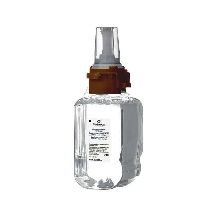 Brighton Professional™ Clear & Mild Foaming Hand Wash ADX Refills, Fragrance Free, 700 ML, 4/Ct (21884) - Image 2