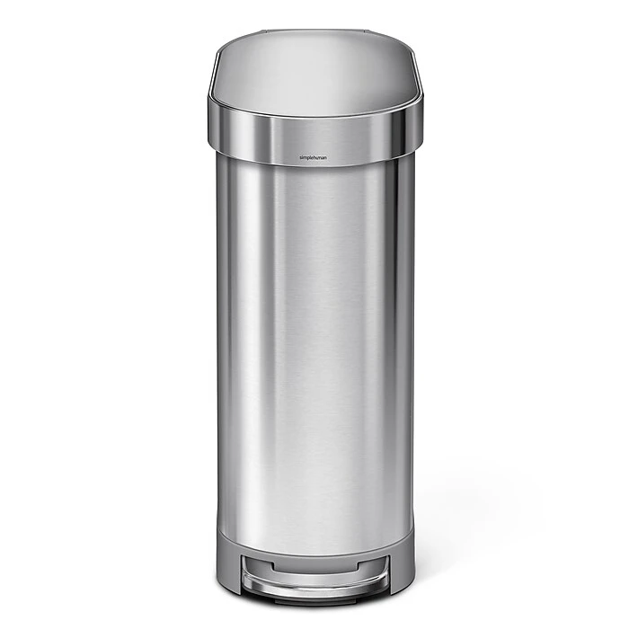 Simplehuman Slim Step Trash Can, Brushed Stainless Steel, 12 Gal. (CW2044) - Image 2