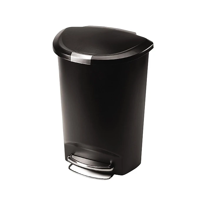 Simplehuman Indoor Step Trash Can, Gray Plastic, 13 Gal. (CW1357) - Image 5