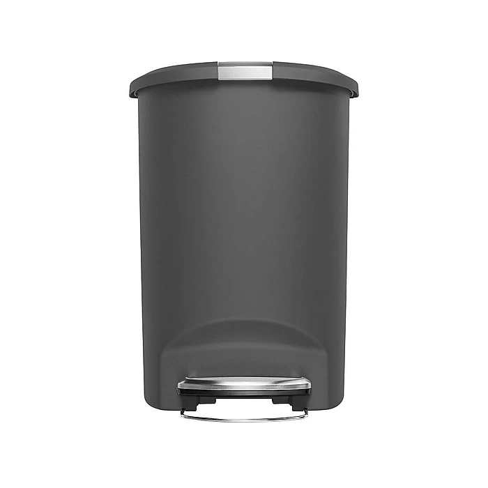 Simplehuman Indoor Step Trash Can, Gray Plastic, 13 Gal. (CW1357) - Image 2