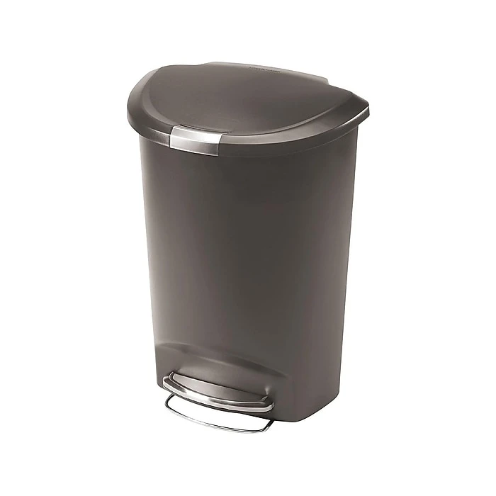 Simplehuman Indoor Step Trash Can, Gray Plastic, 13 Gal. (CW1357) - Image 4