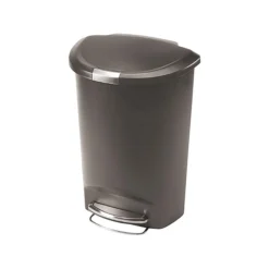 Simplehuman Indoor Step Trash Can, Gray Plastic, 13 Gal. (CW1357)