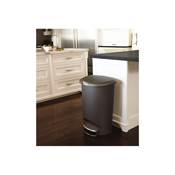 Simplehuman Indoor Step Trash Can, Gray Plastic, 13 Gal. (CW1357) - Image 3